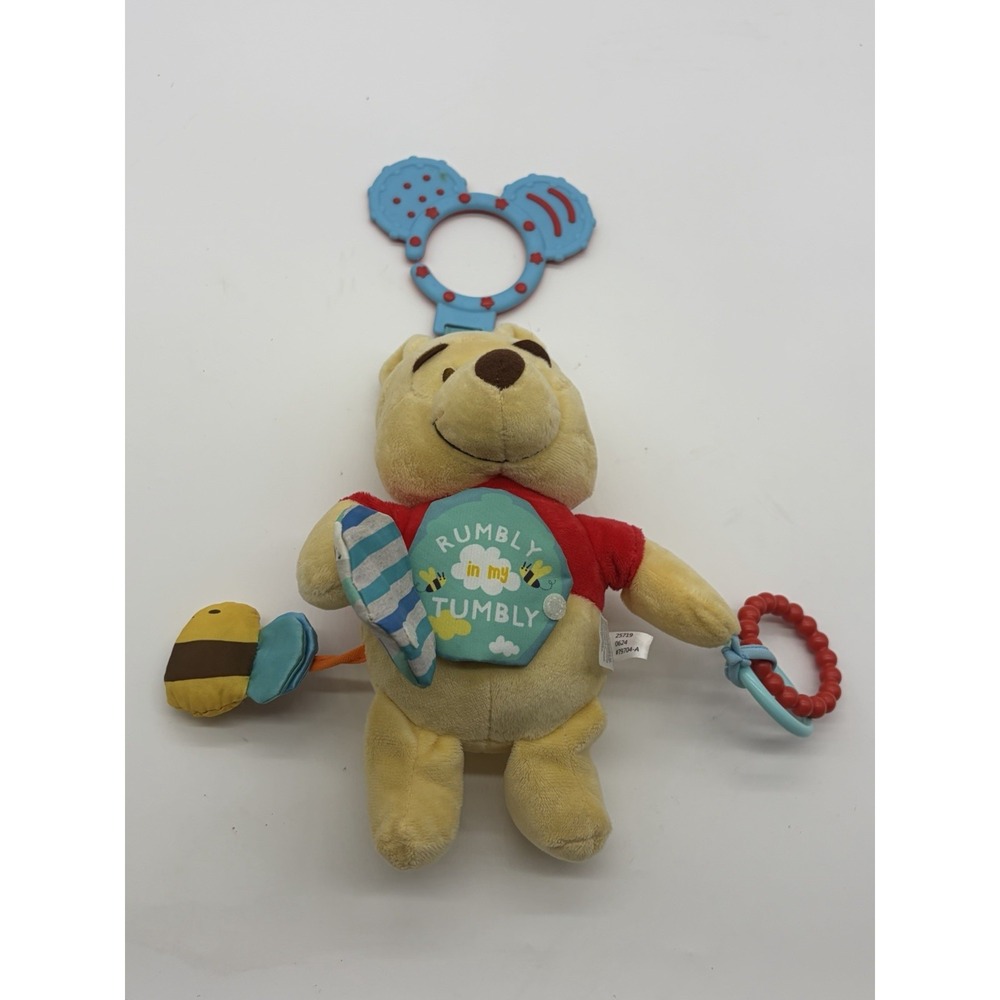 Winnie The Pooh Disney Baby Soft Plush Rumbly Tumbly Stroller Activity Teether